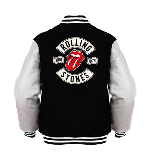 The Rolling Stones - Tour 78 Black/White Varsity Jacket