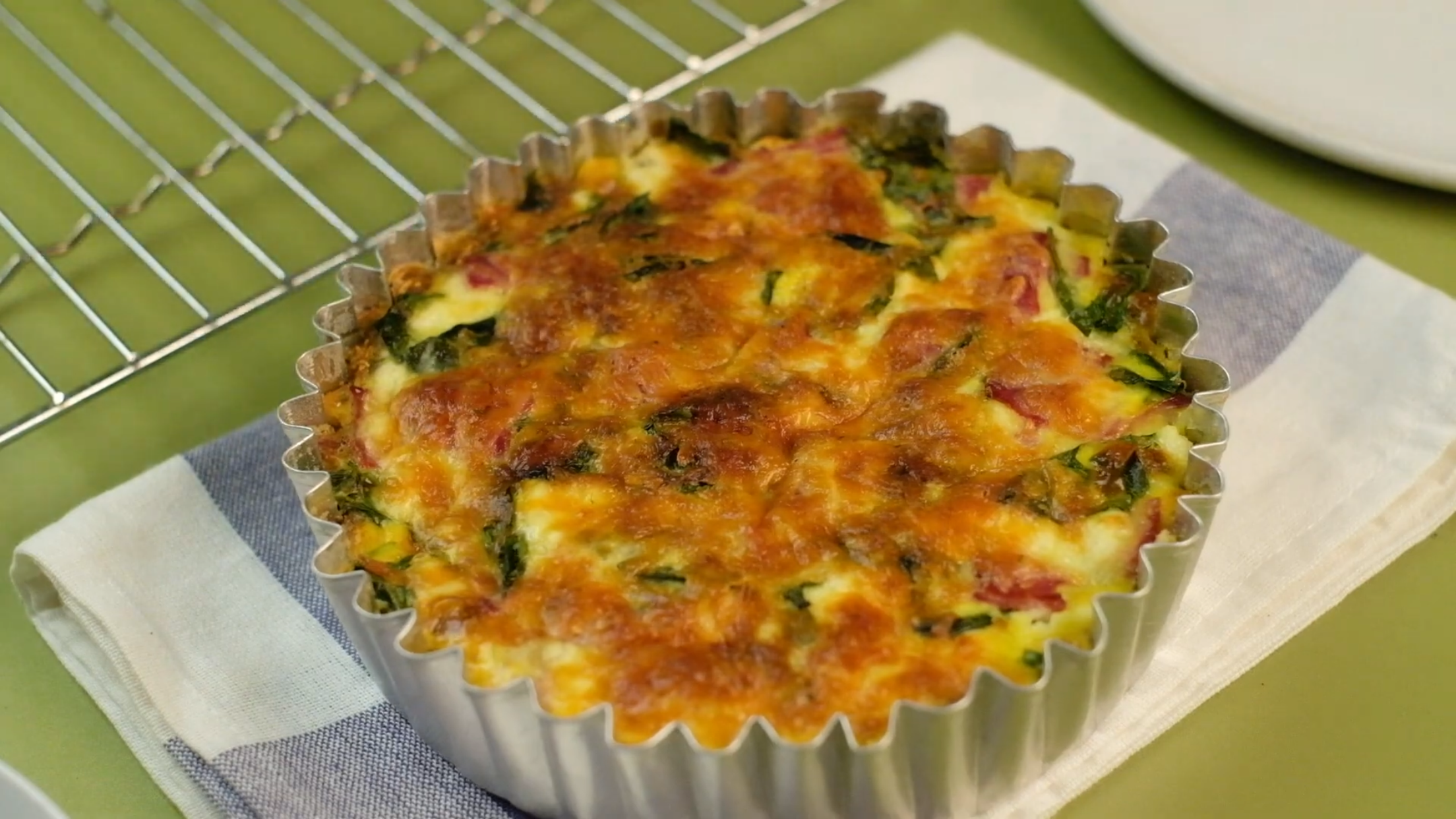 Gluten Free Goat Cheese Quiche with Sweet Potato Crust image