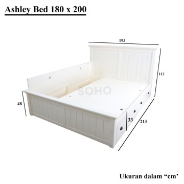 Tempat Tidur Laci - Ashley Bed 180 x 200 LP
