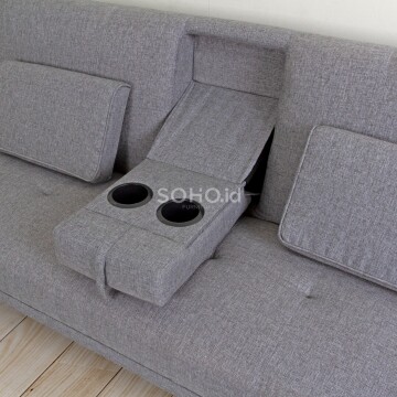 Sofa - Mulan Sofa Bed Dark Grey