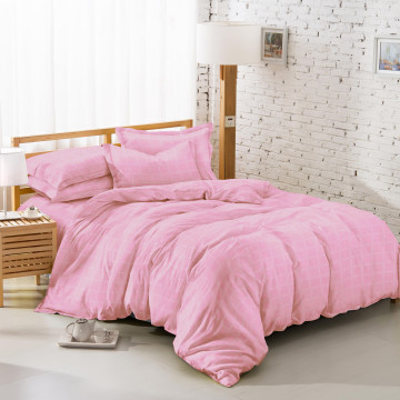 TOMOMI - BEDCOVER SET MICROTEX DOBBY OSAKA PINK | DOUBLE
