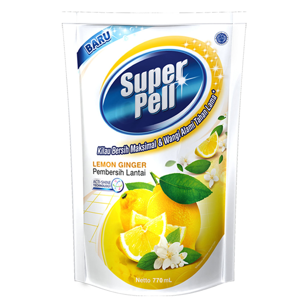 Superpell Sabun  Pel  Pembersih Lantai  Lemon Ginger 770Ml